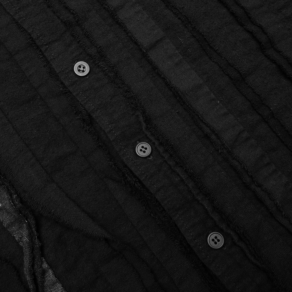 Over Dyed Ribbon Shirt - Black - Image 4