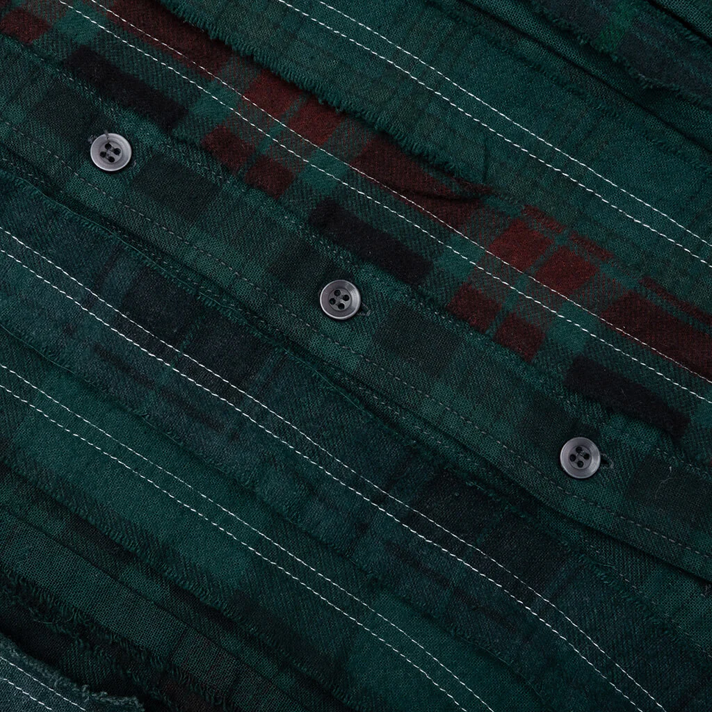 Over Dyed Ribbon Shirt - Green - Image 3