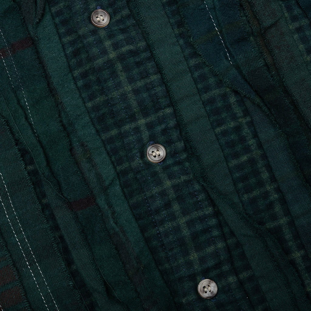 Over Dyed Ribbon Shirt - Green - Image 4