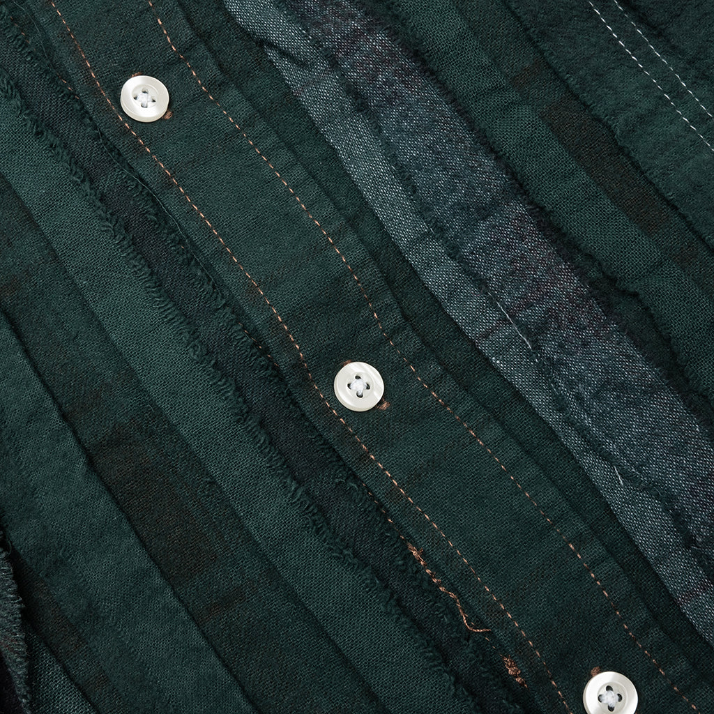 Over Dyed Ribbon Shirt - Green - Image 4