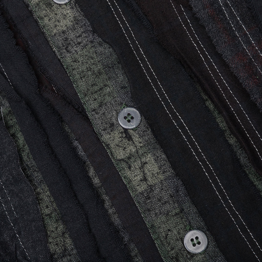 Over Dyed Ribbon Wide Shirt - Black - Image 4