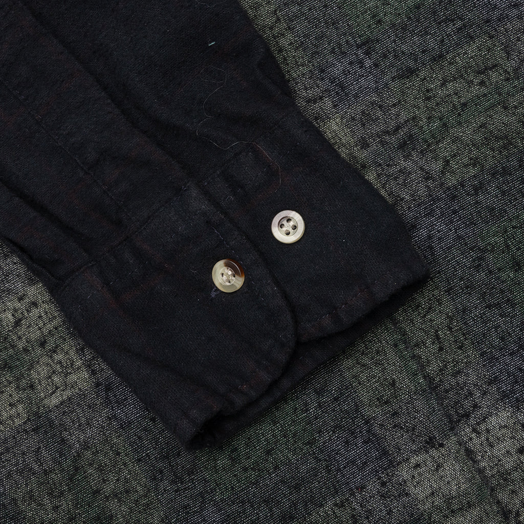 Over Dyed Ribbon Wide Shirt - Black - Image 5