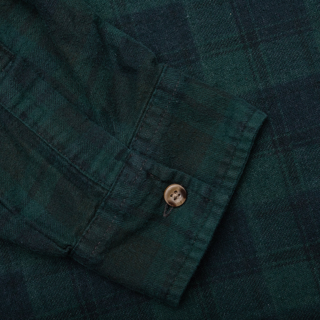 Over Dyed Ribbon Wide Shirt - Green - Image 5