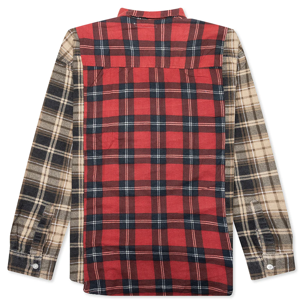 Ribbon Wide Flannel Shirt - Assorted - Image 2