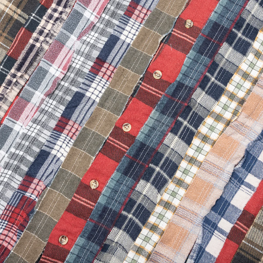 Ribbon Wide Flannel Shirt - Assorted - Image 4