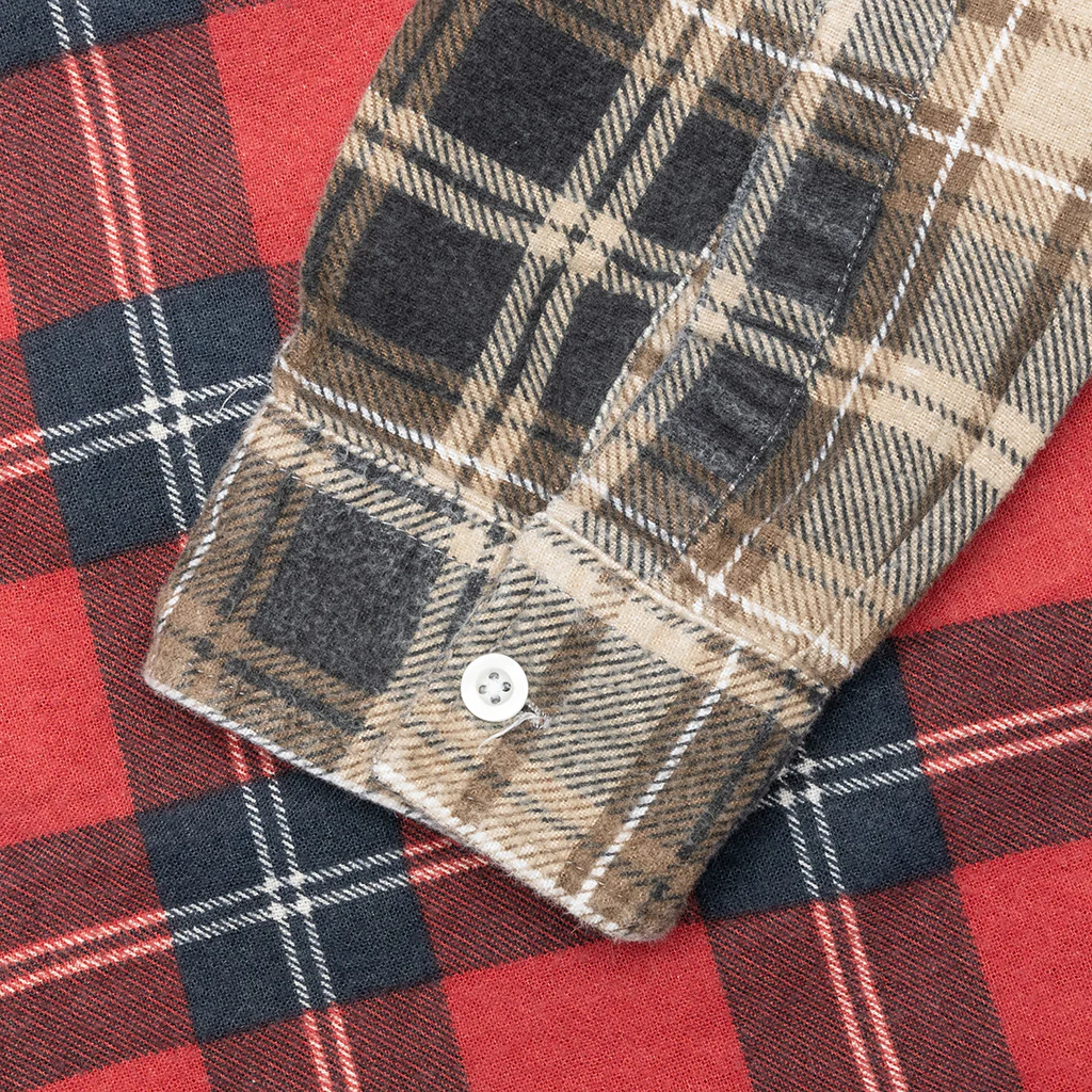 Ribbon Wide Flannel Shirt - Assorted - Image 5