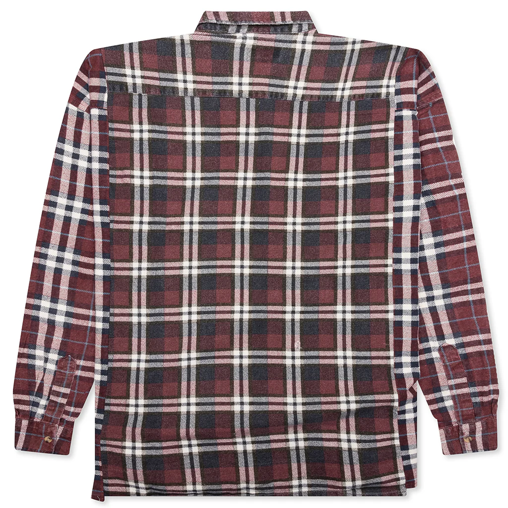Ribbon Wide Flannel Shirt - Assorted - Image 2