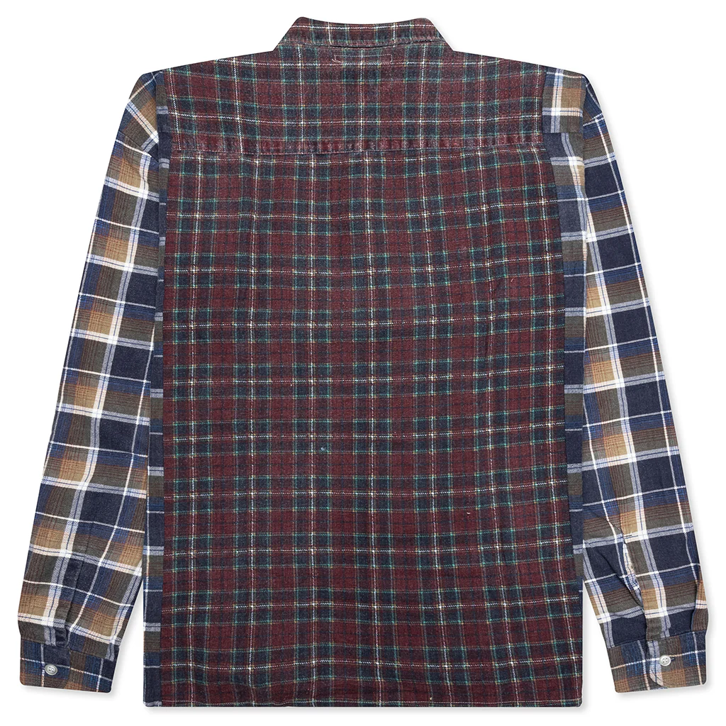 Ribbon Wide Flannel Shirt - Assorted - Image 2