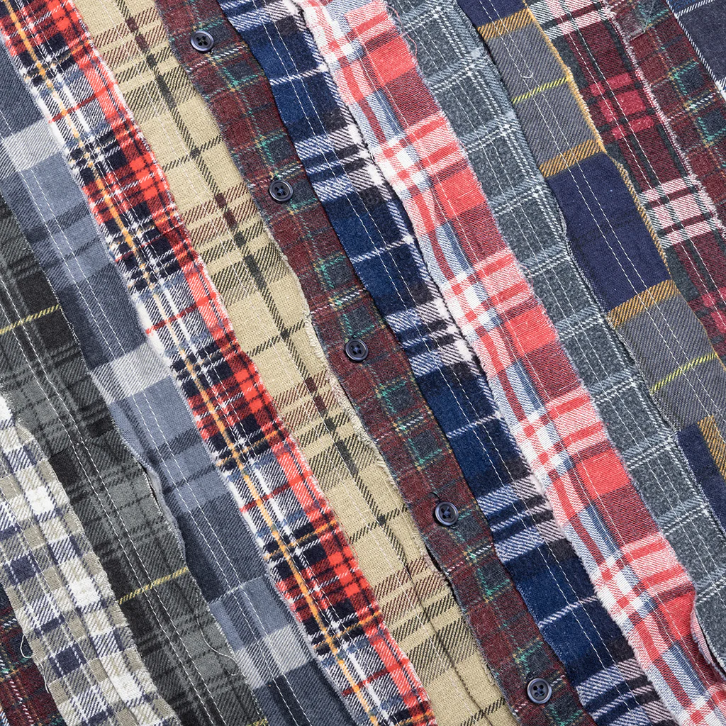 Ribbon Wide Flannel Shirt - Assorted - Image 4