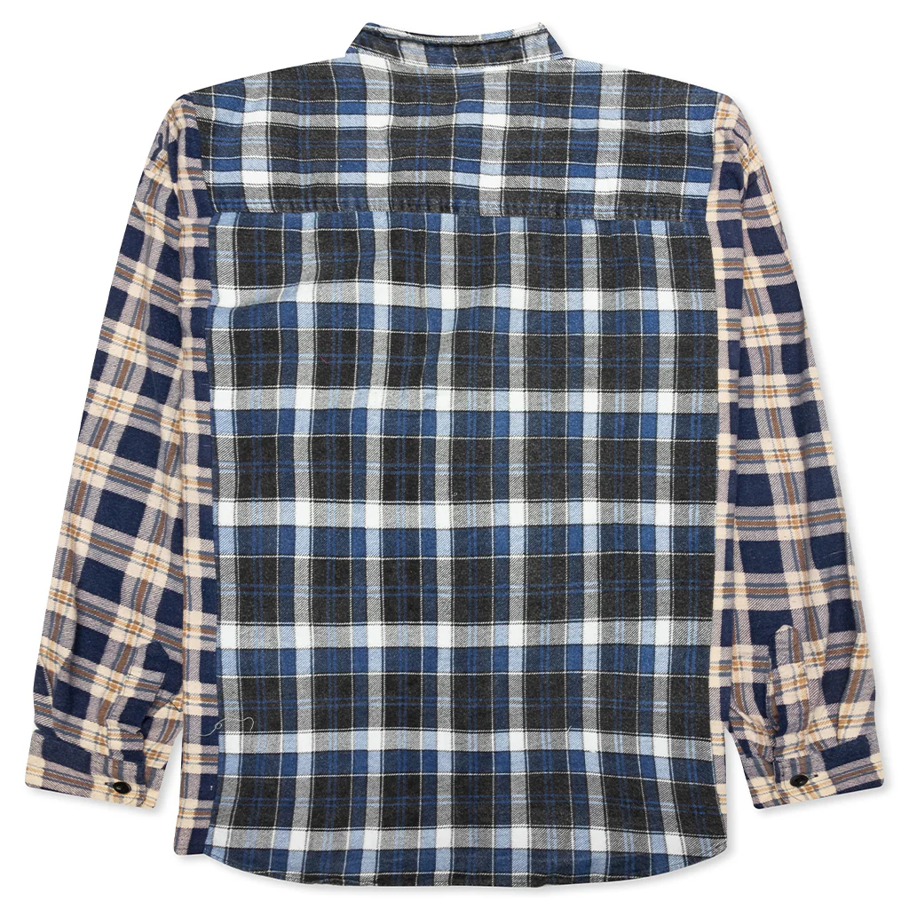Ribbon Wide Flannel Shirt - Assorted - Image 2