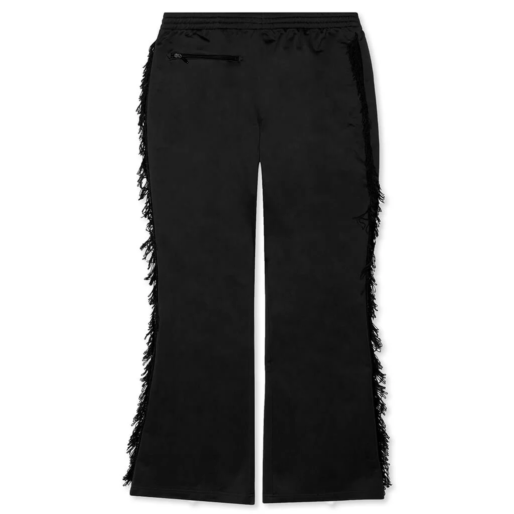 Tricot Jersey Fringe Track Pant - Black - Image 2