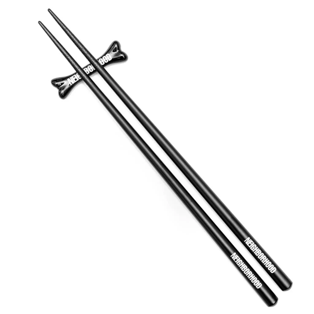 Chopsticks With Rest Set - Black