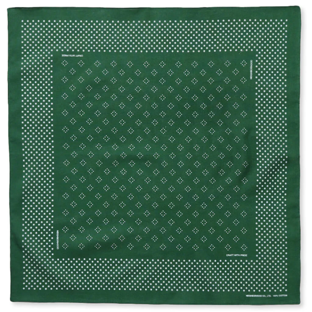 Dot Pattern Bandana - Green