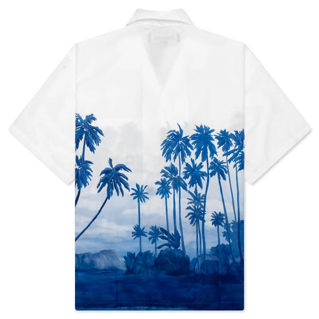 Palm Tree Hawaiian S/S Shirt - Blue - Image 2