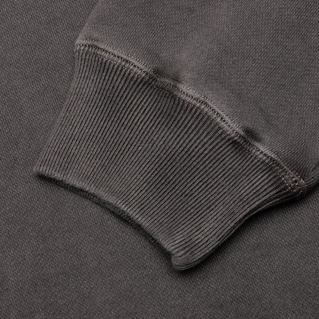 Pigment Dyed Sweat Shirt L/S - Black - Image 5