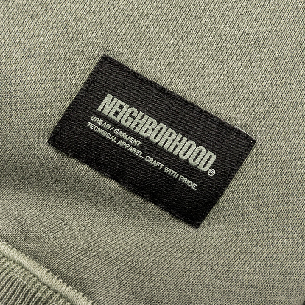 Pigment Dyed Sweat Shirt L/S - Olive - Image 4