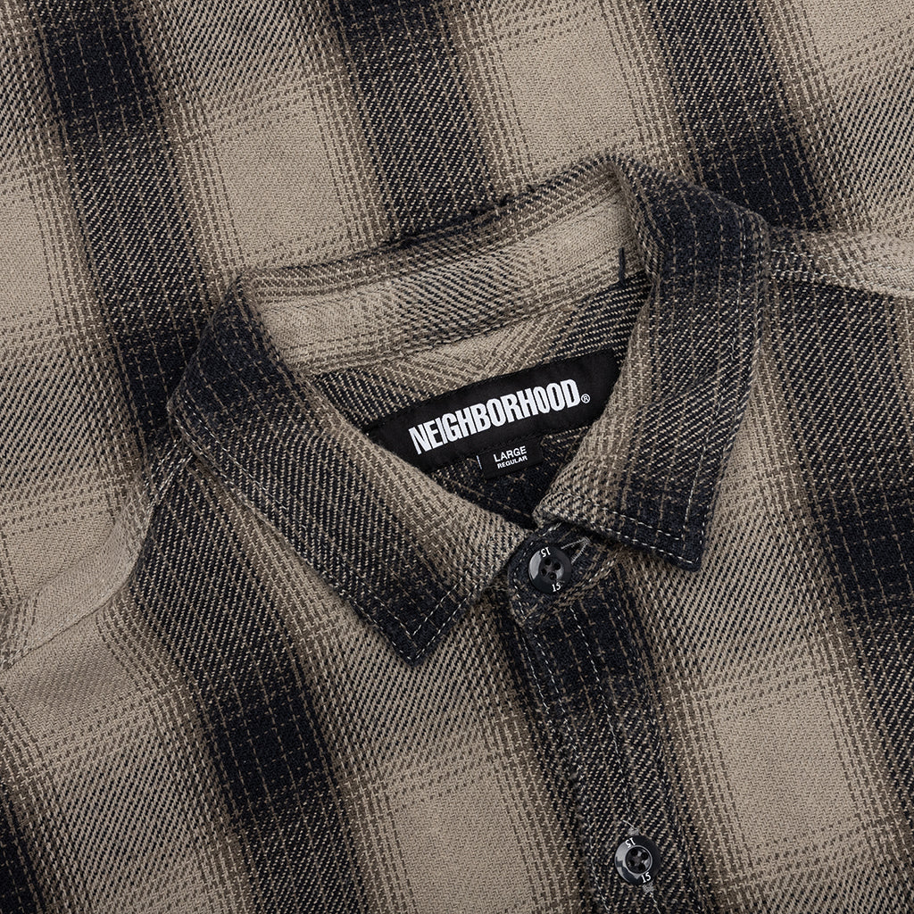 Savage Block Hombre Check Shirt LS - Greige - Image 3