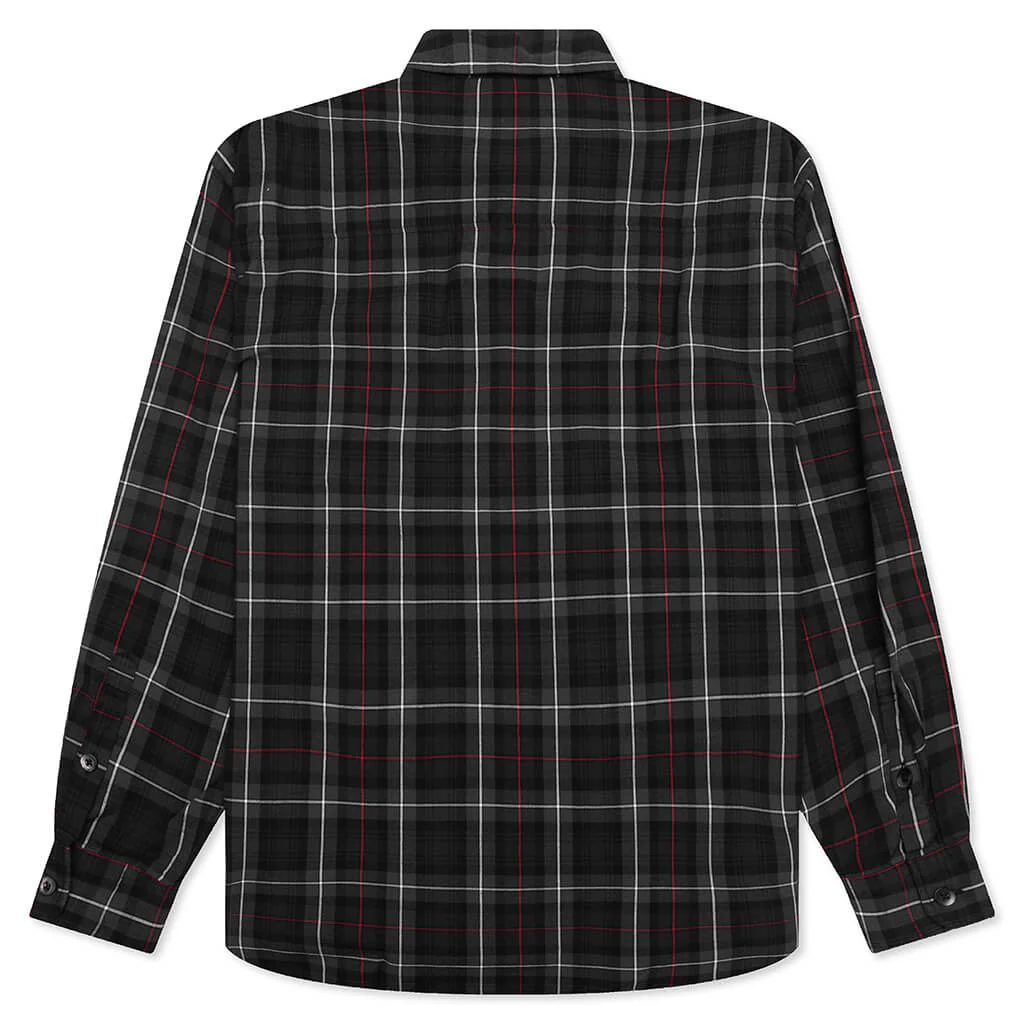 Tartan Check L/S Shirt - Black - Image 2