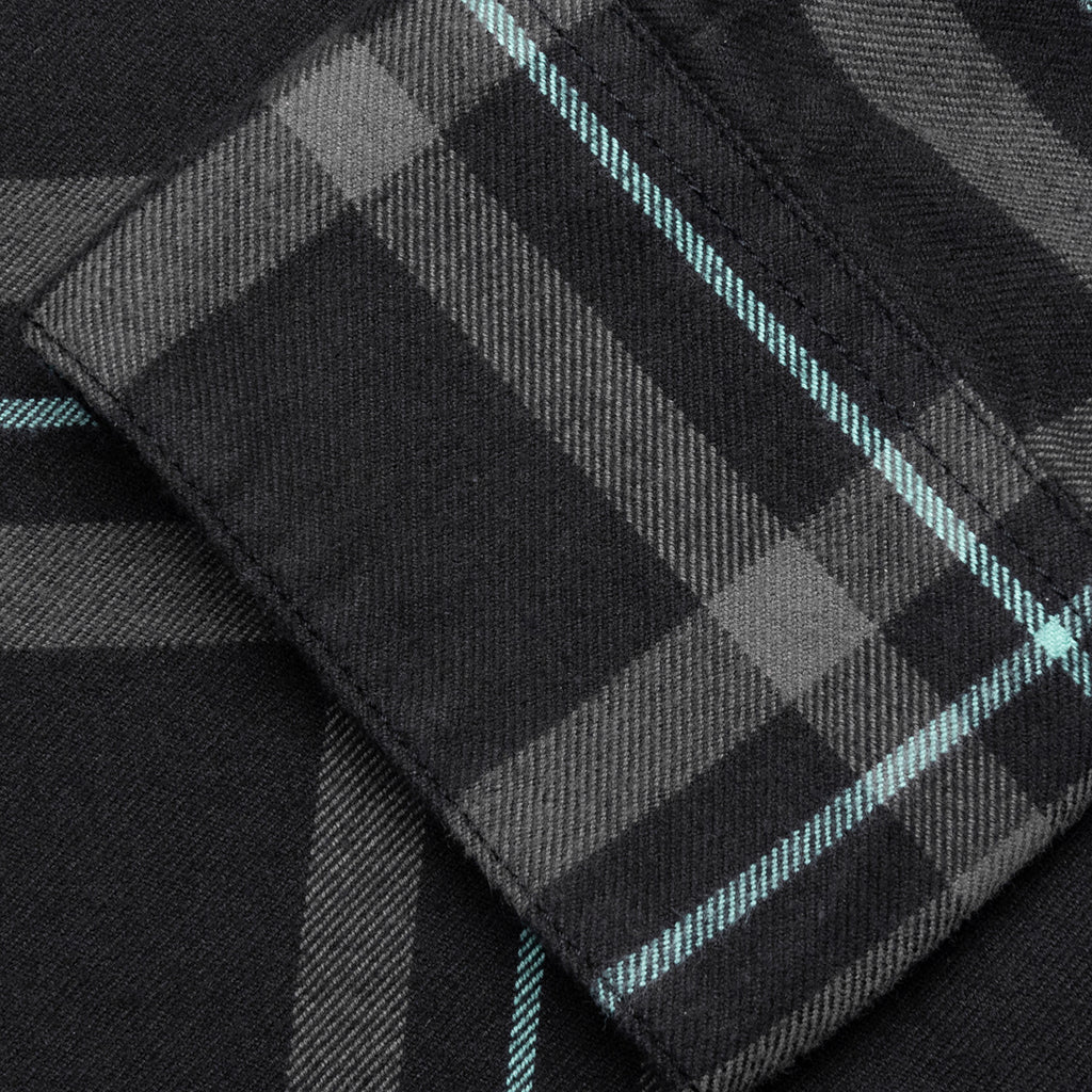 Tartan Check Shirt LS - Black - Image 5