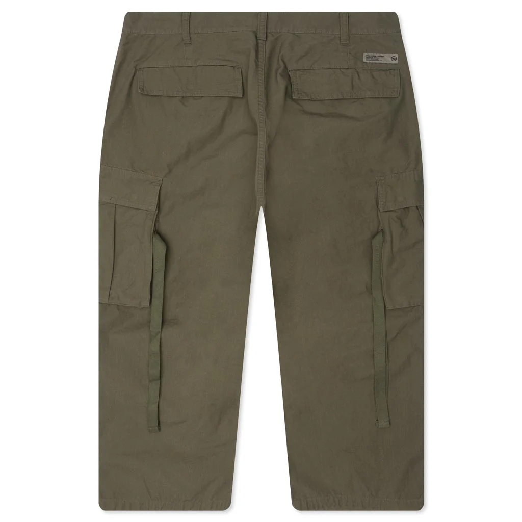 Wide Cargo Pants - Olive Drab - Image 2