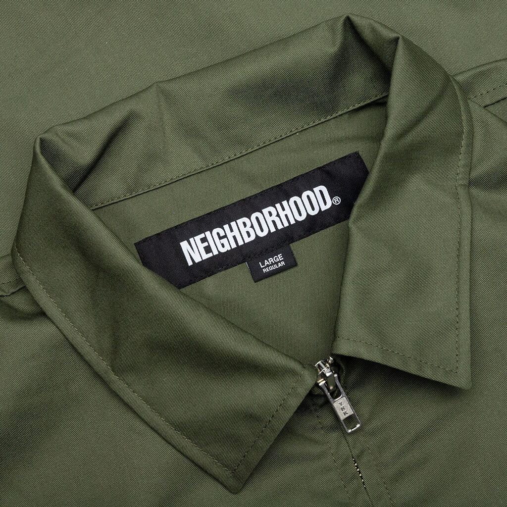 Zip Work Jacket - Olive Drab - Image 3