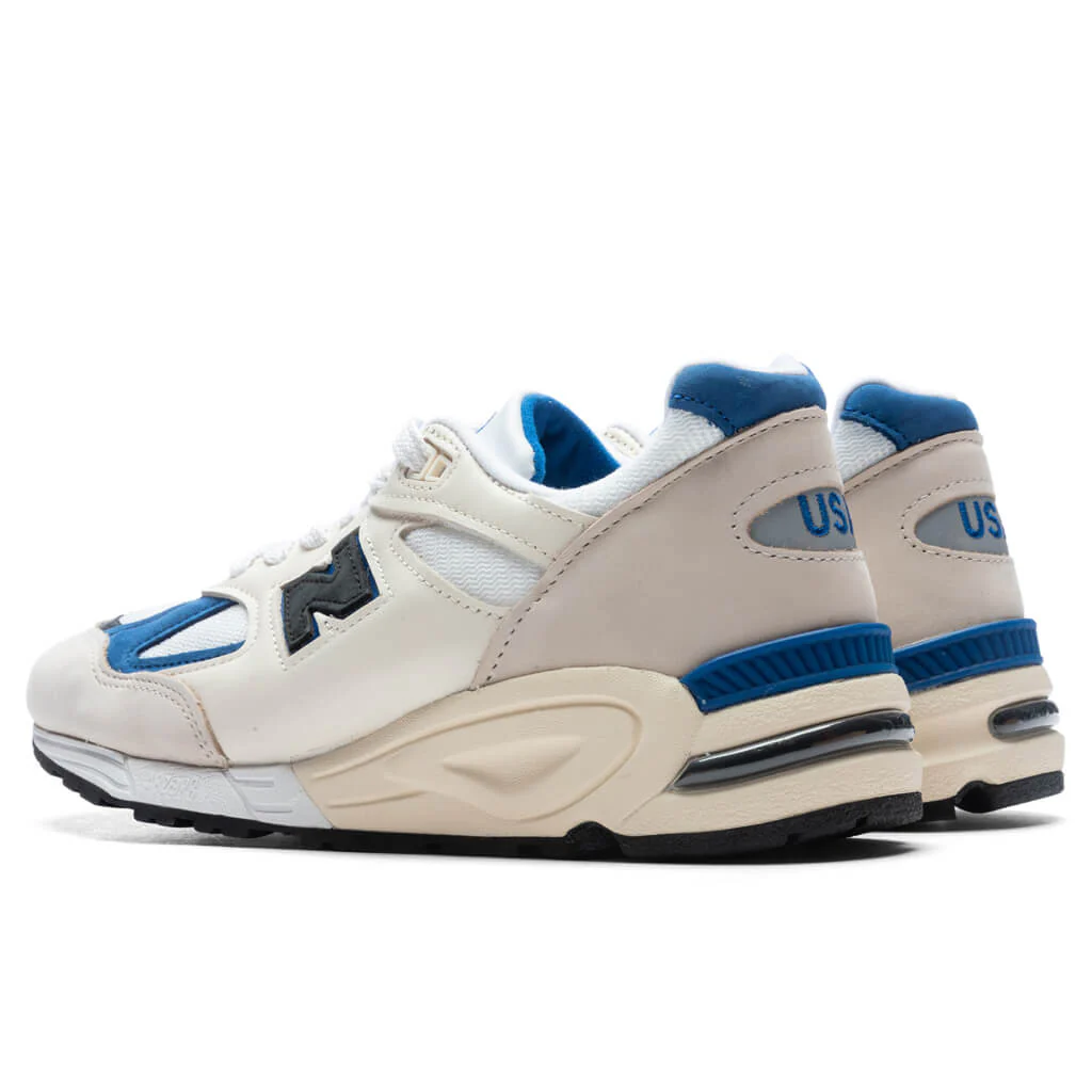 New Balance 990v2 Made in USA - White/Blue - Image 3