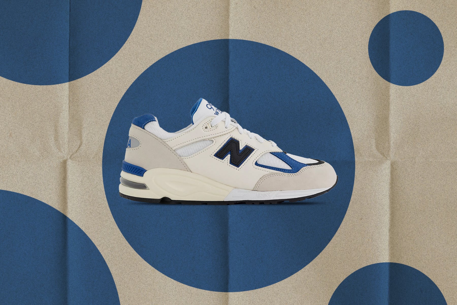 New Balance 990v2 Made in USA - White/Blue - Image 6