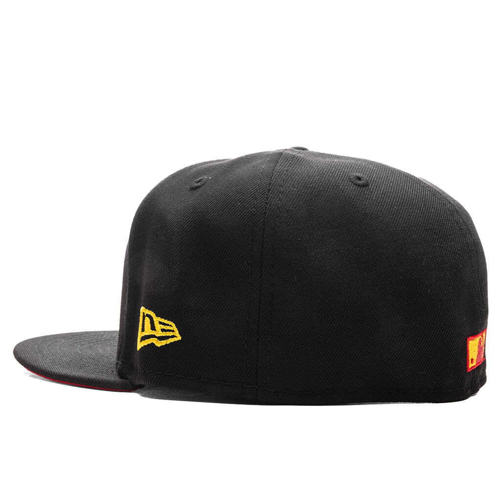 FEATURE x New Era 59FIFTY Fitted LA Dodgers Cooperstown - Black/Red - Image 4