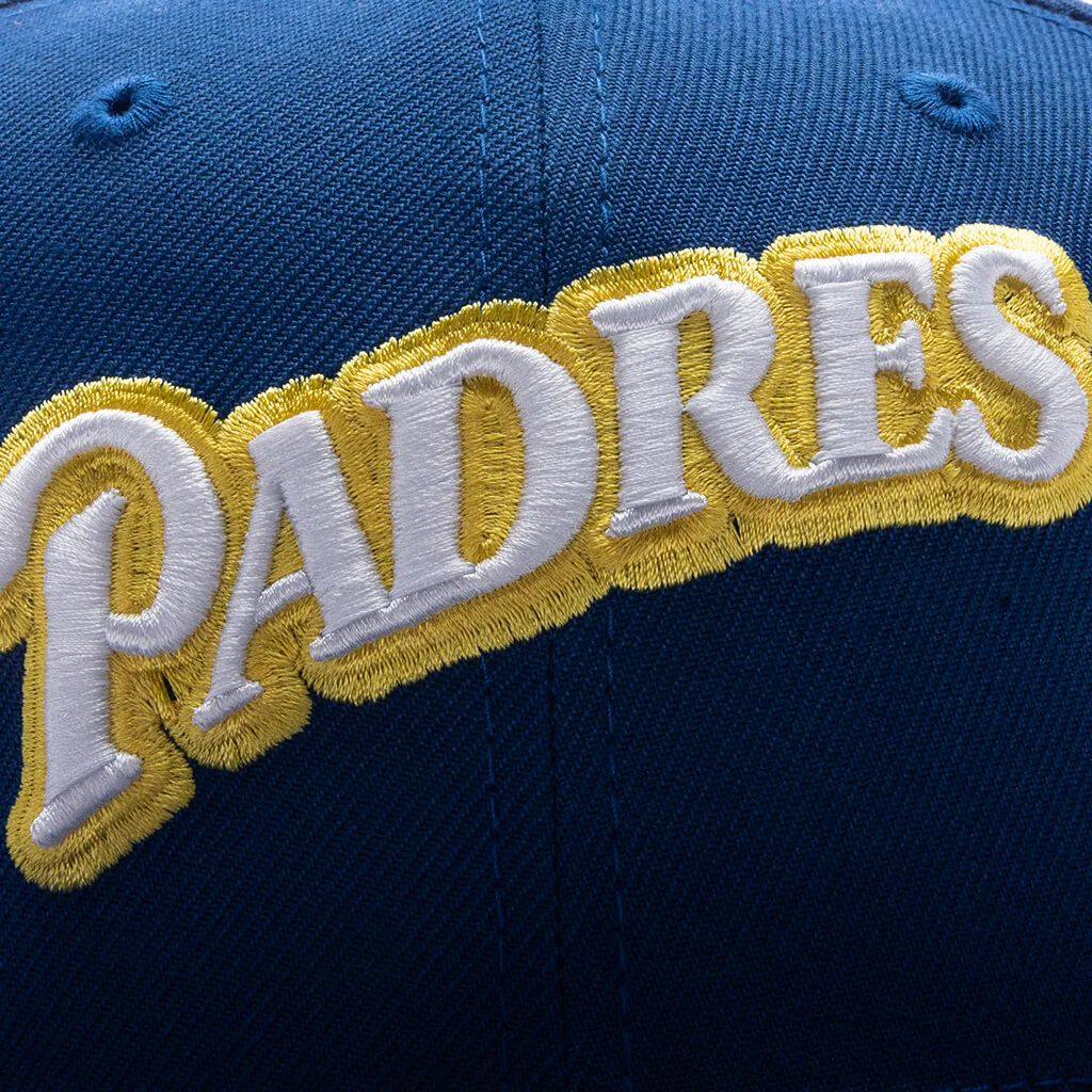 FEATURE x New Era 59FIFTY Fitted SD Padres Cooperstown - Songbird Blue/Twill Grey - Image 2