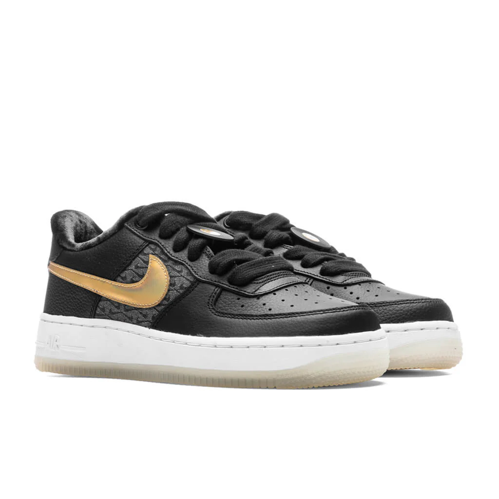 Air Force 1 Low LV8 BG (GS) - Black/Metallic Gold/White - Image 2