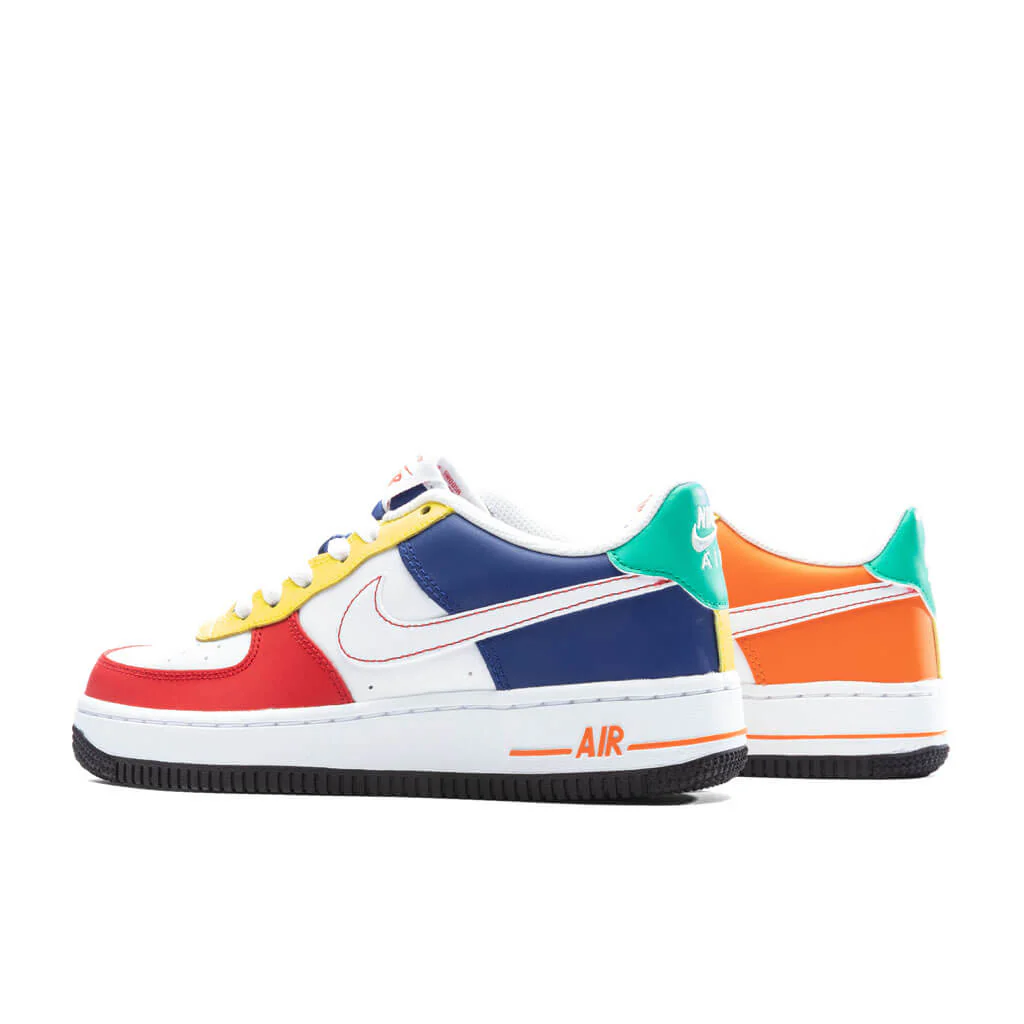 Air Force 1 Low LV8 BG (GS) - University Red/White/Deep Royal Blue - Image 3
