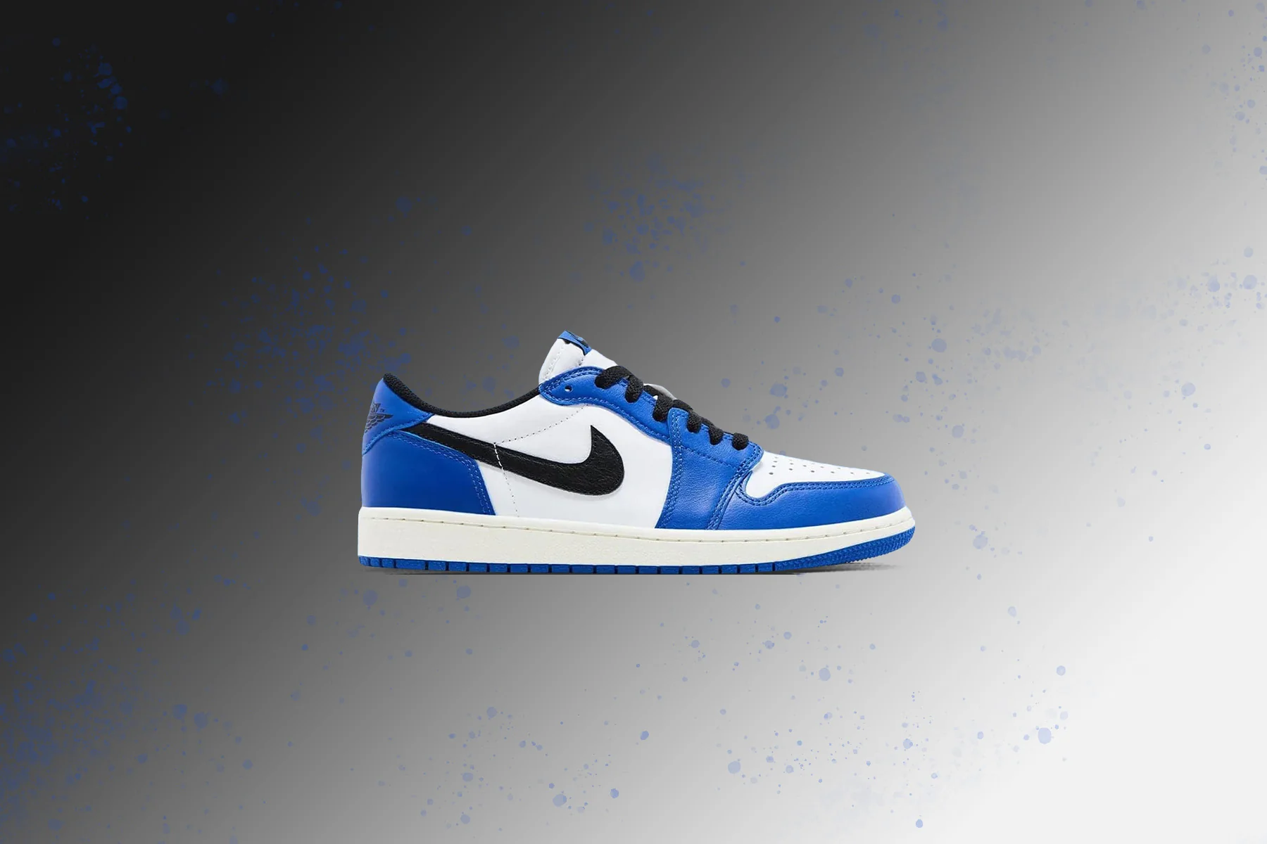 Air Jordan 1 Low OG (GS) - White/Black/Game Royal/Sail - Image 2