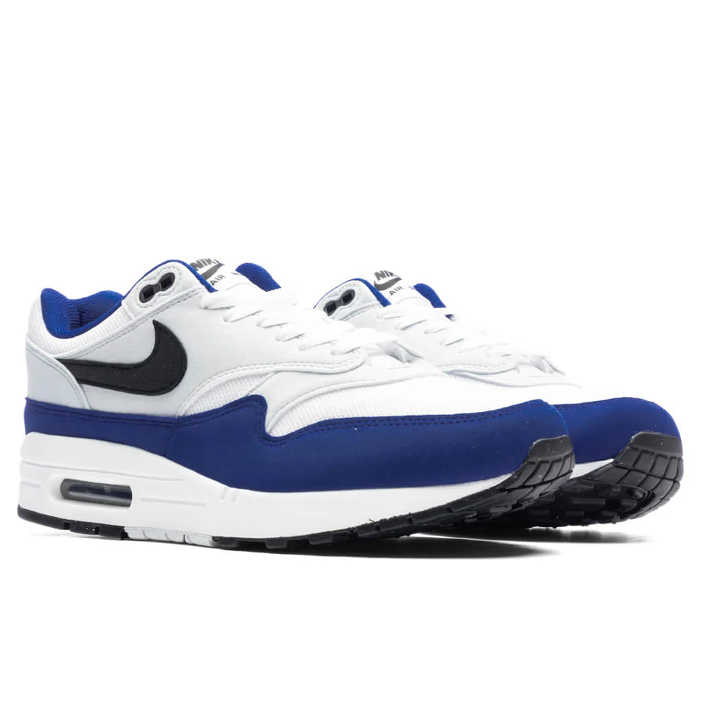 Air Max 1 - White/Black/Deep Royal Blue - Image 2