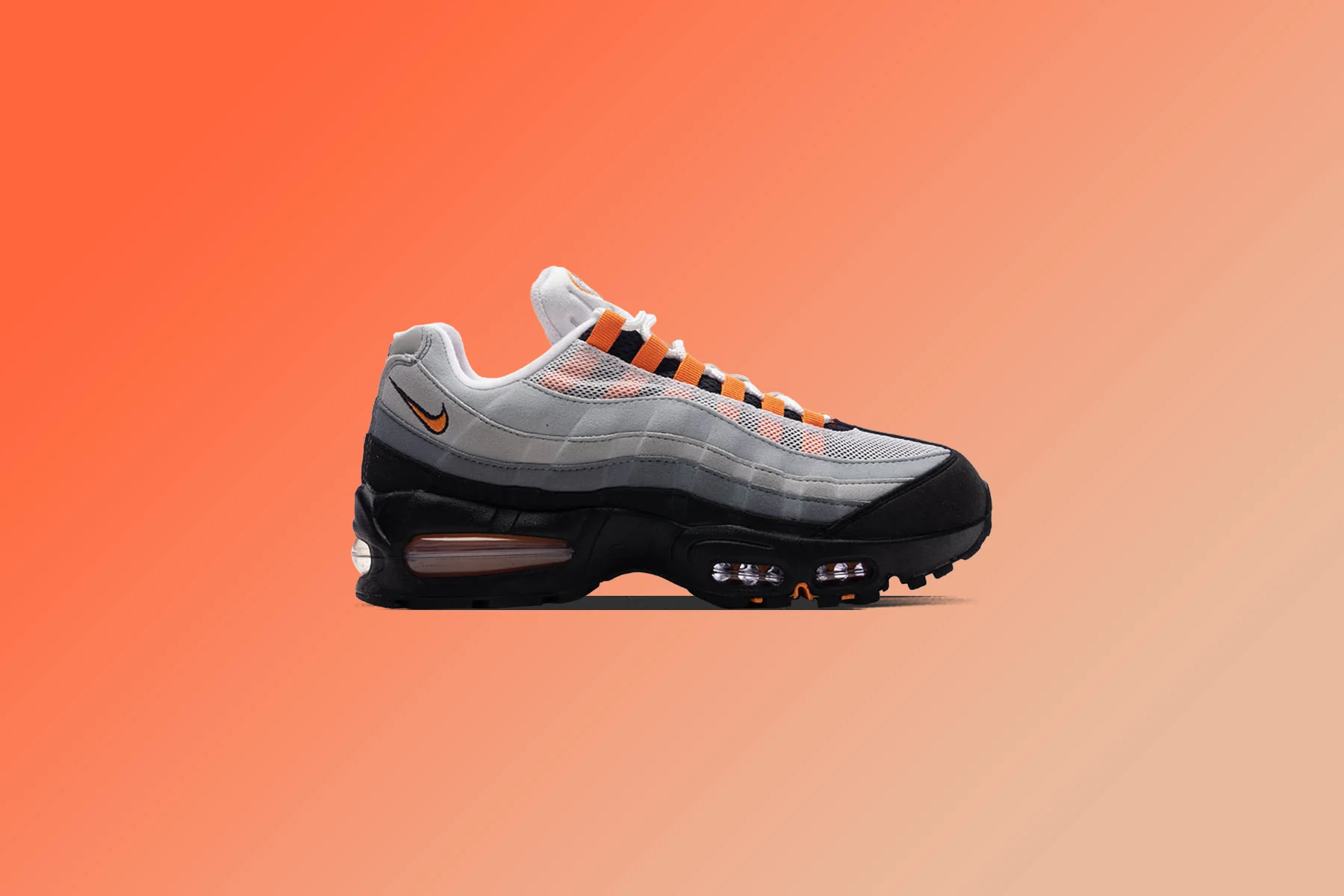 Air Max 95 OG 'Bright Mandarin' - Black/Bright Mandarin/White/Cool Grey - Image 5