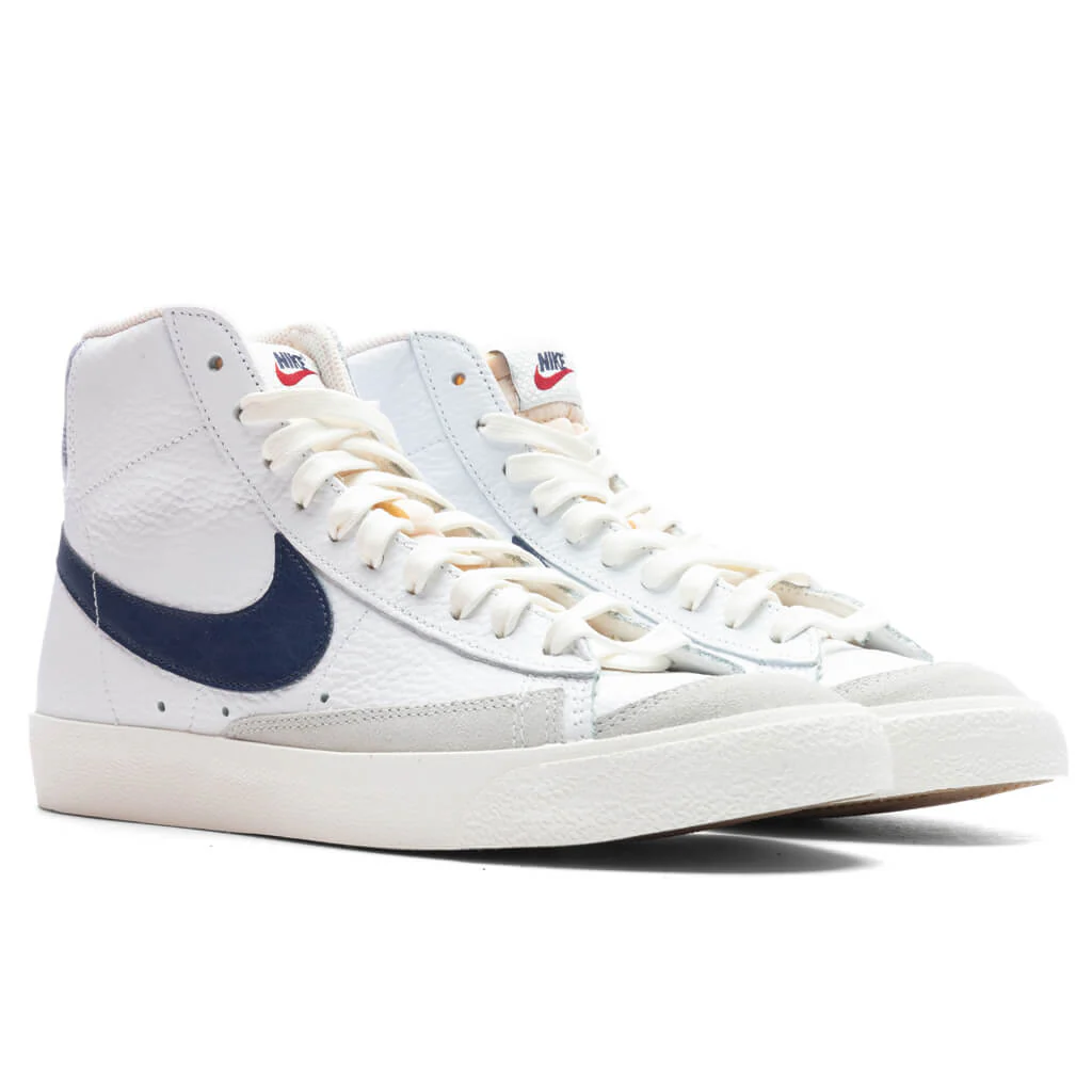 Blazer Mid '77 Washed Denim - White/Midnight Navy/Sail - Image 2