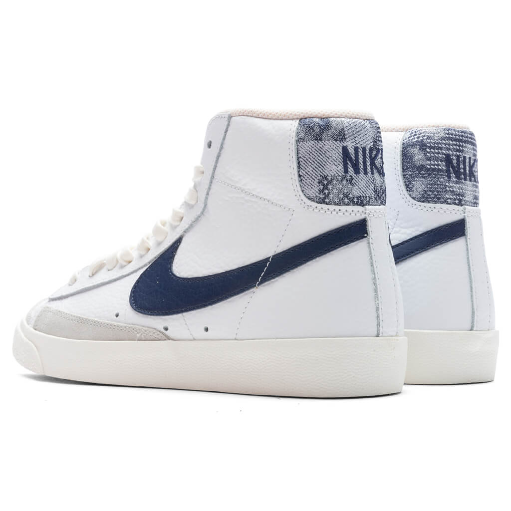 Blazer Mid '77 Washed Denim - White/Midnight Navy/Sail - Image 3