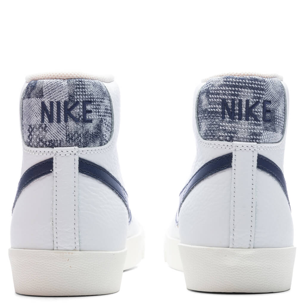 Blazer Mid '77 Washed Denim - White/Midnight Navy/Sail - Image 4