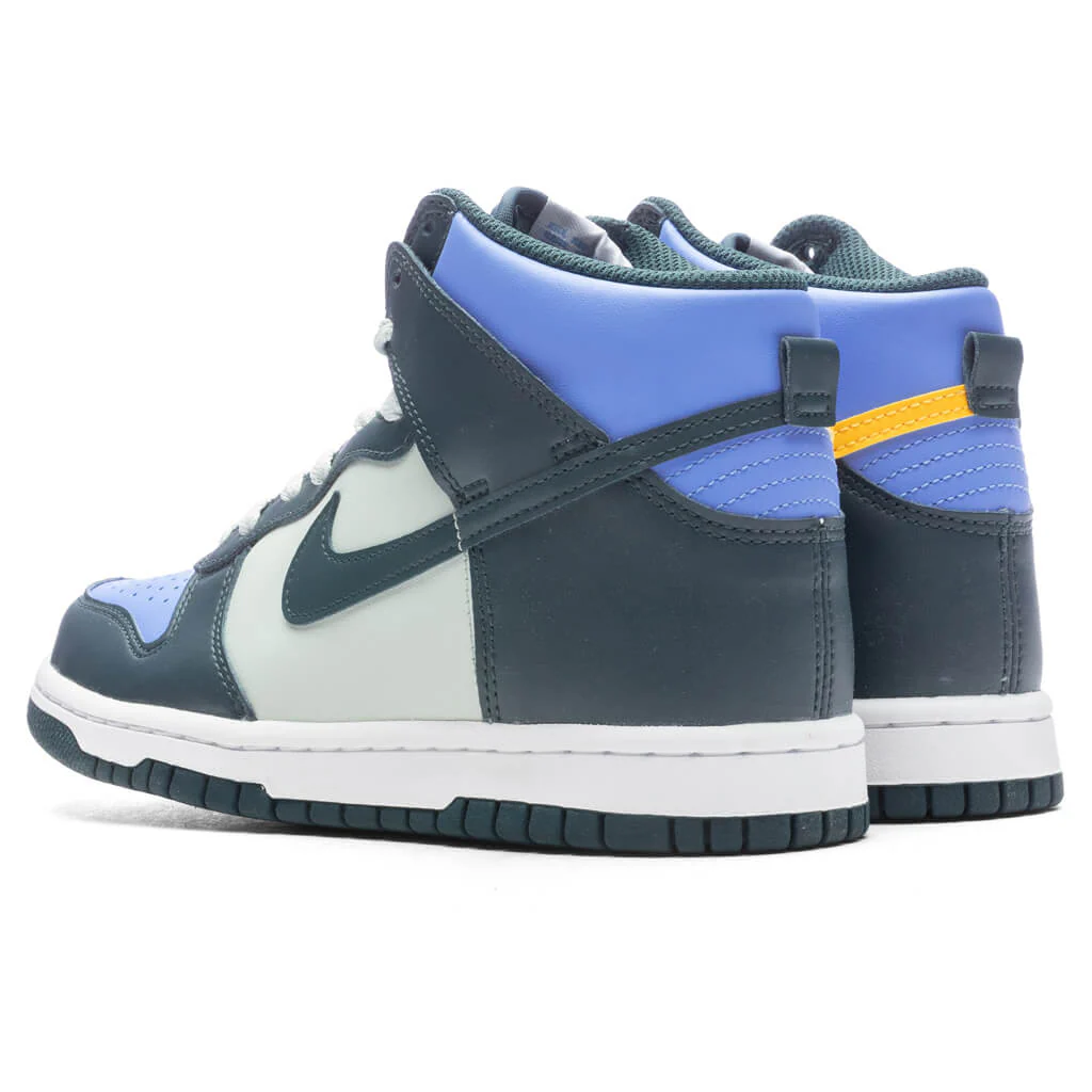 Dunk High (GS) - Deep Jungle/University Gold/Light Silver - Image 2