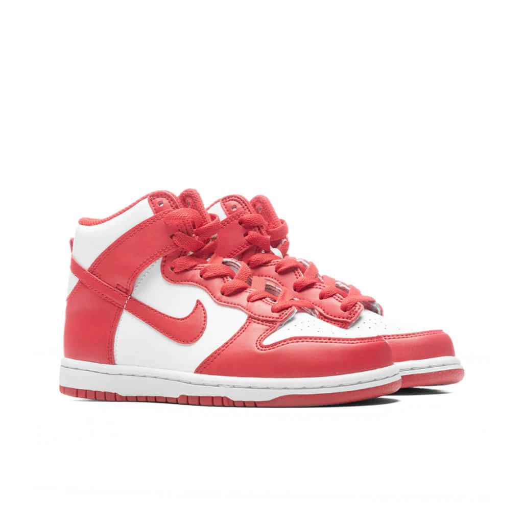 Dunk High (PS) - White/University Red - Image 2