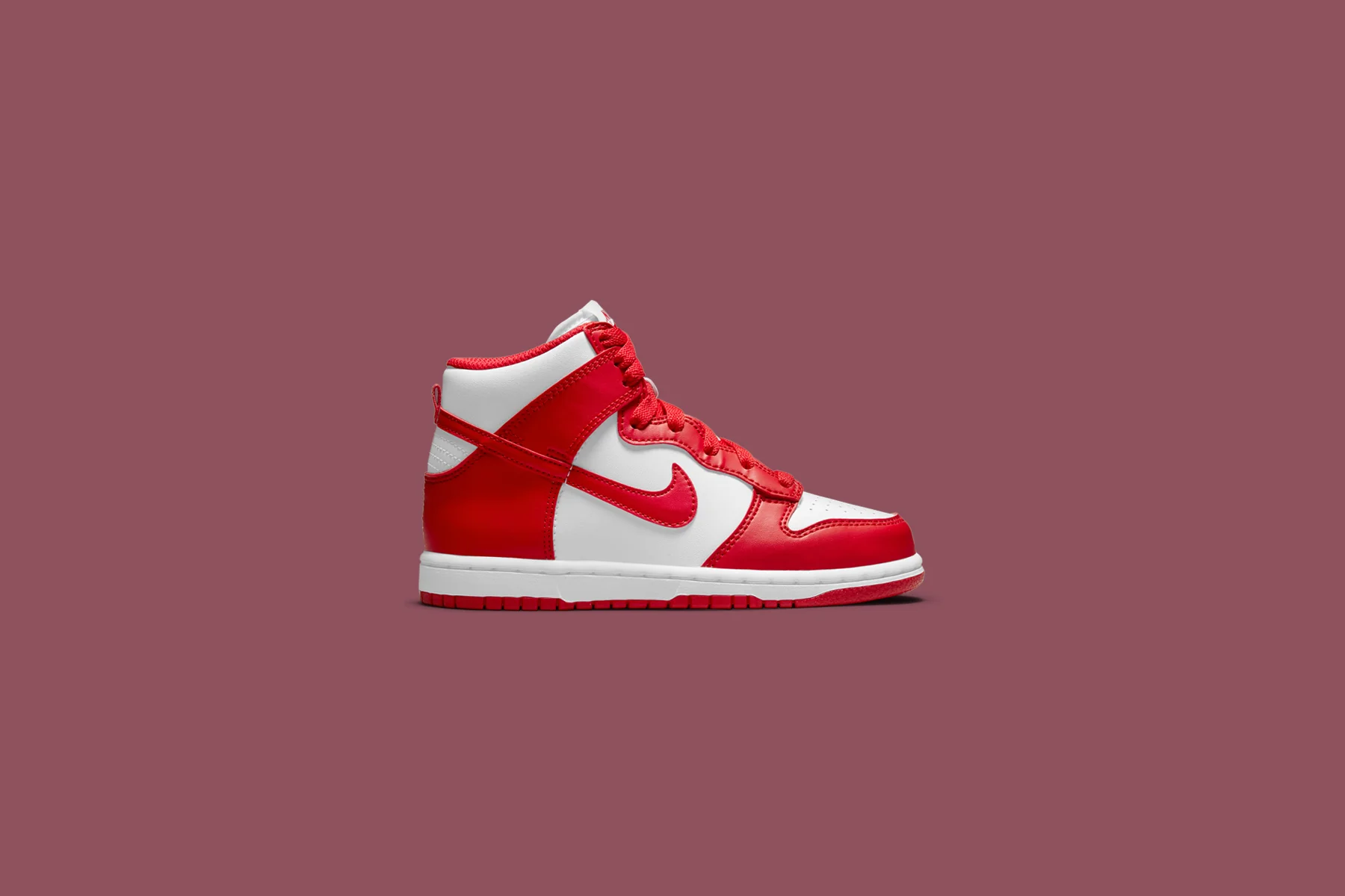 Dunk High (PS) - White/University Red - Image 6