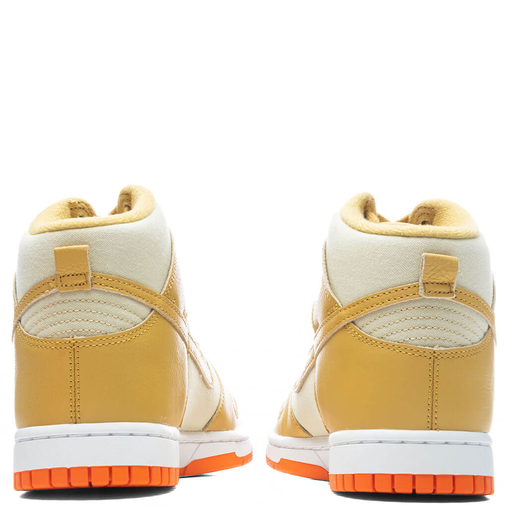 Dunk High Wheat Gold and Safety Orange - Team Gold/Wheat Gold - Image 4