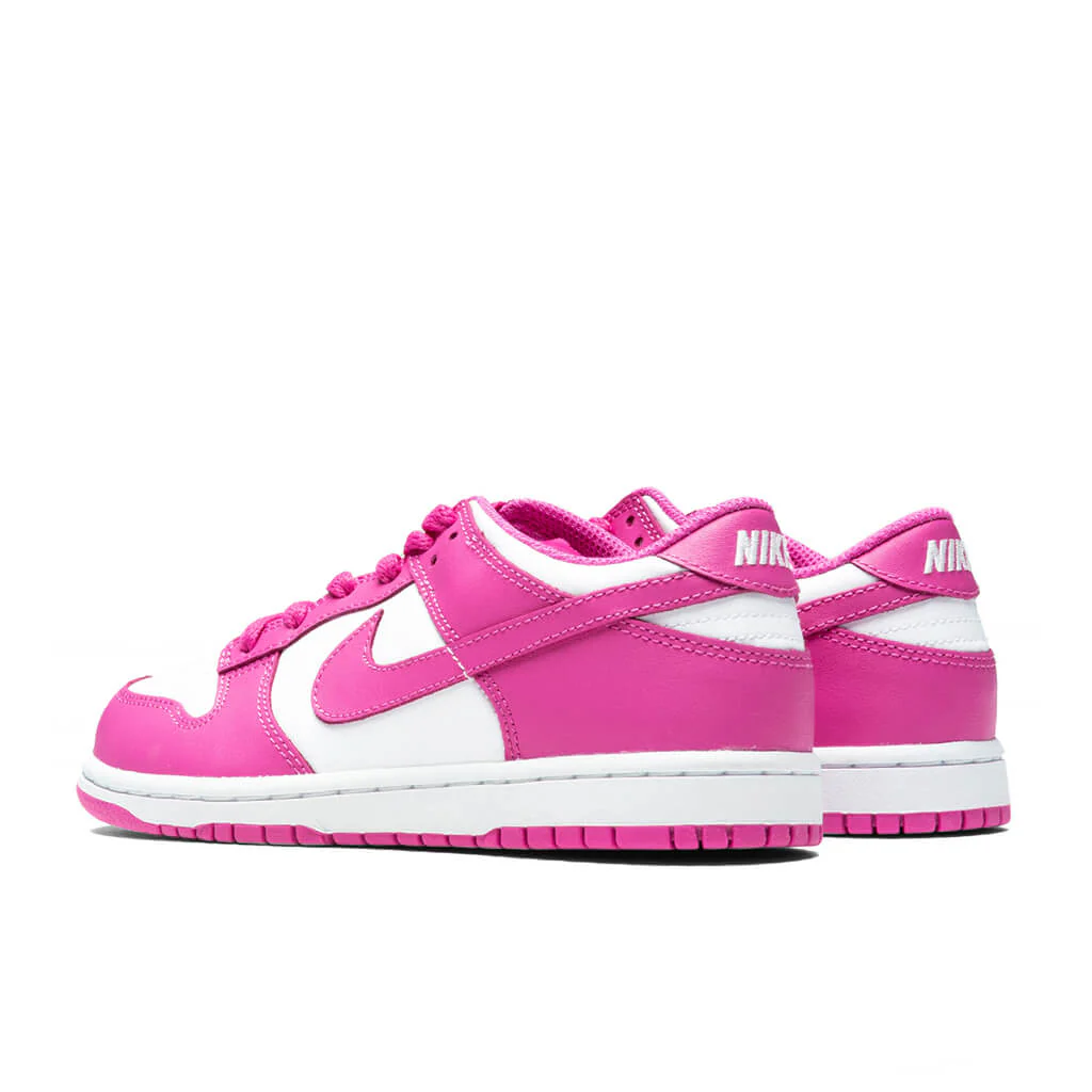 Dunk Low (GS) - White/Active Fuchsia - Image 3