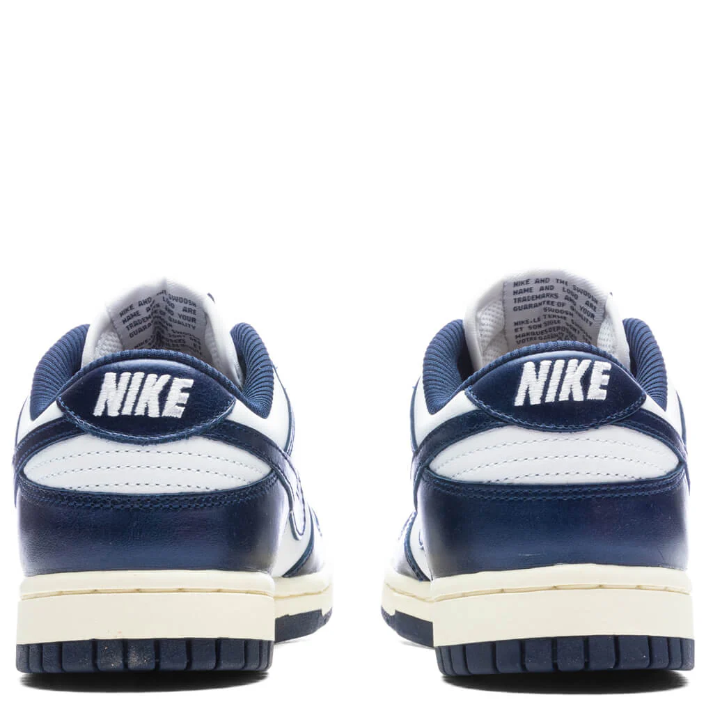 Women's Dunk Low Vintage Navy - White/Midnight Navy/Coconut Milk - Image 4