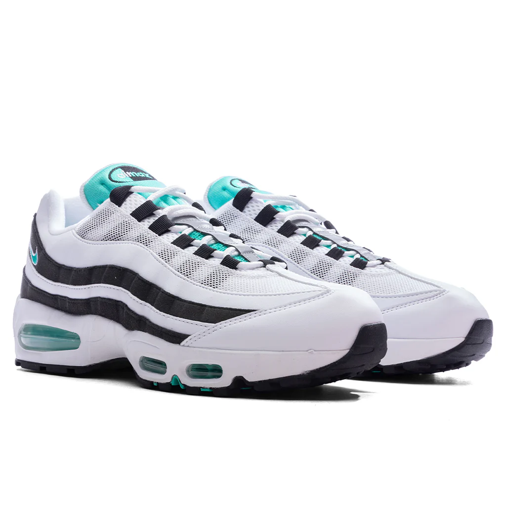 Air Max 95 OG 'Black Border' - White/Hyper Jade/Black/Metallic Silver - Image 2