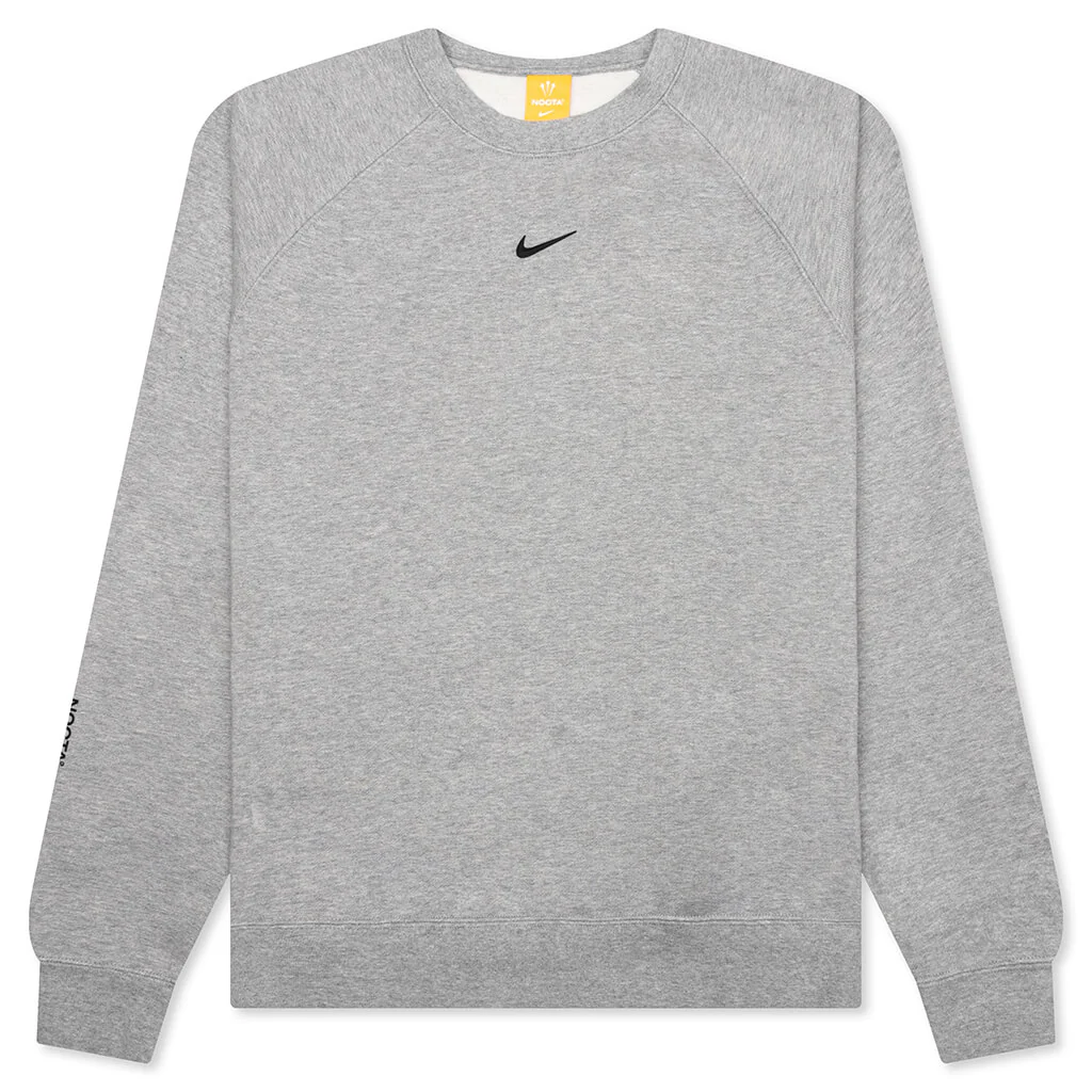 Nike x Nocta NRG CS Fleece Crew - Dark Grey Heather/Black