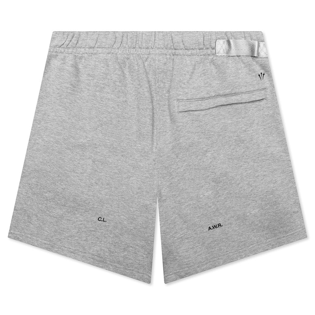 Nike x Nocta NRG CS Fleece Short - Dark Grey Heather/Matte Silver/Black - Image 2