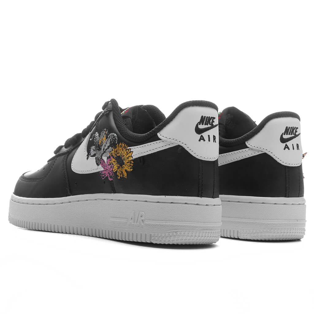 Women's Air Force 1 '07 Premium 'Now Accepting All Flowers' - Black/White/Metallic Gold - Image 3
