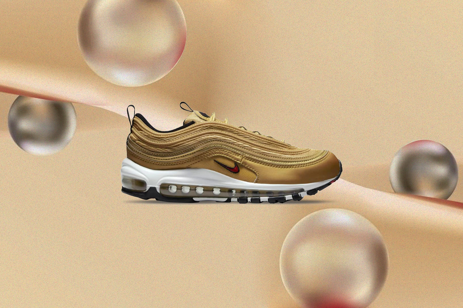 Women's Air Max 97 Golden Bullet - Metallic Gold/Varsity Red/Black - Image 5