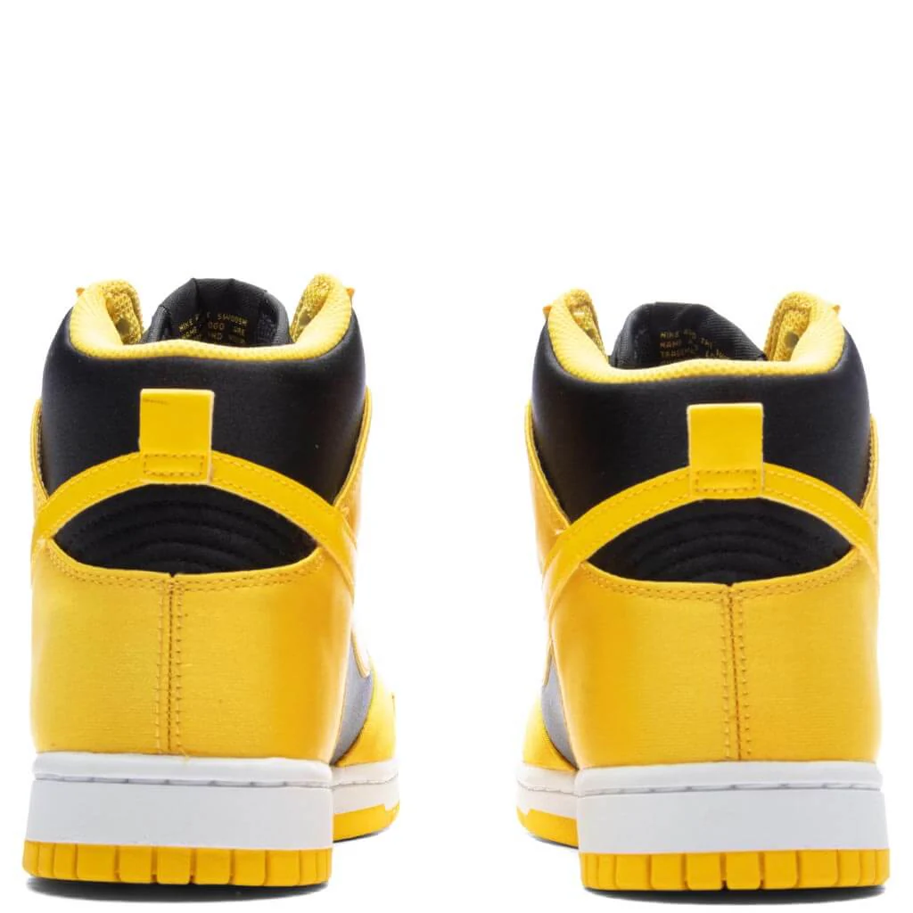 Women's Dunk High 'Golden Rod Satin' - Black/Varsity Maize/White - Image 4