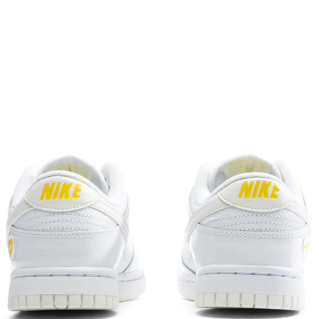 Women's Dunk Low Yellow Heart - White/Optic Yellow - Image 4